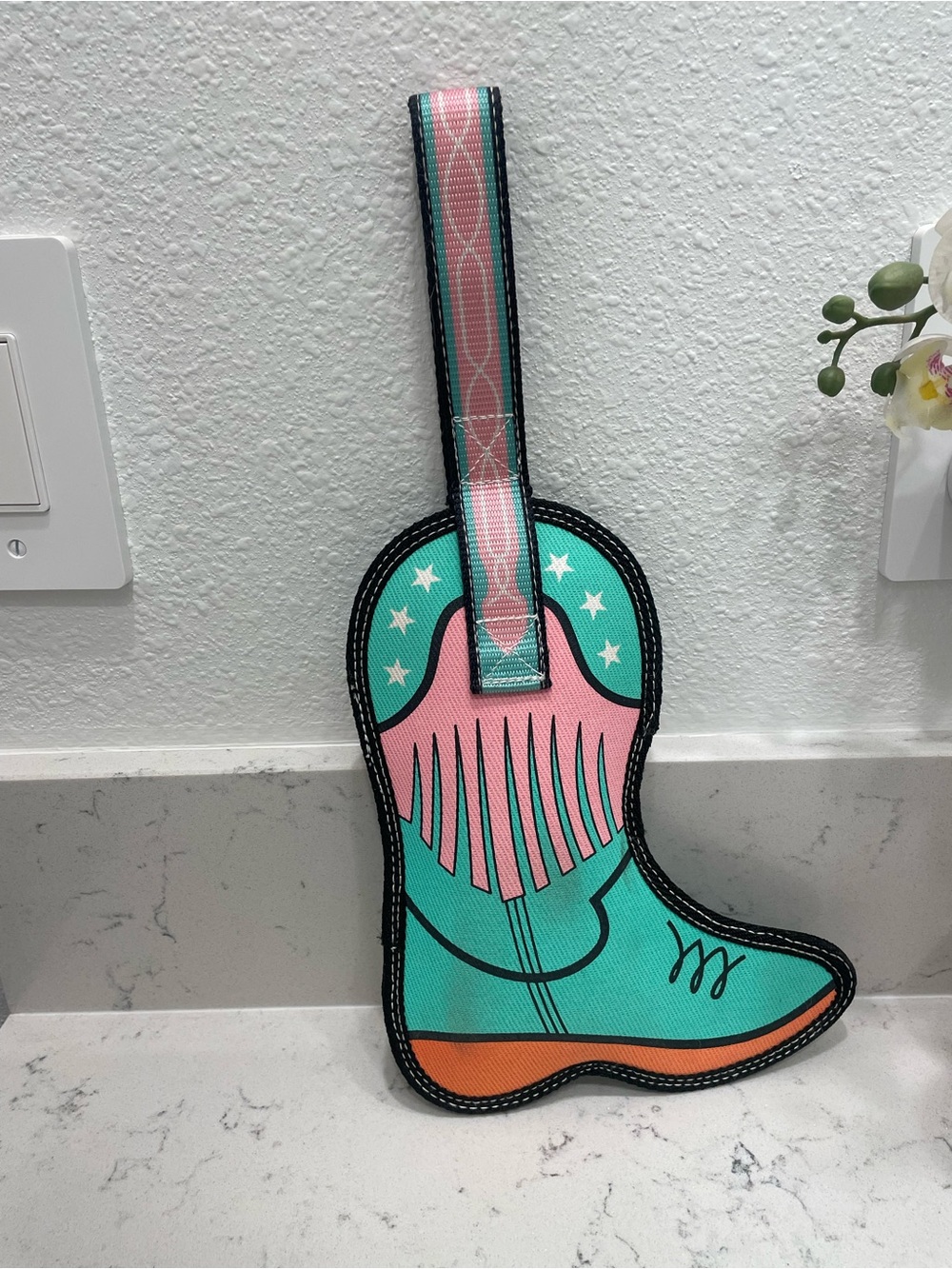 BARKBOX Superchewer Cowboy Boot Tug Toy - NWOT